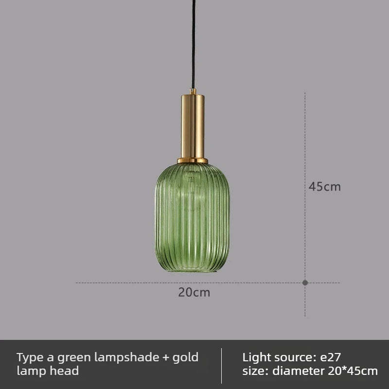 Simple Retro Single Head Ceiling Chandelier Creative  Light