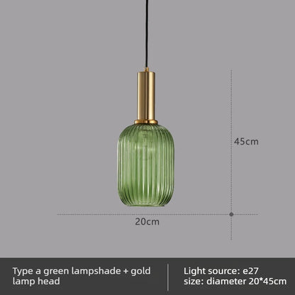 Simple Retro Single Head Ceiling Chandelier Creative  Light