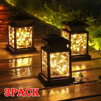 1~3 Pack Solar Lights Outdoor Hanging Lanterns  LED String Lamp
