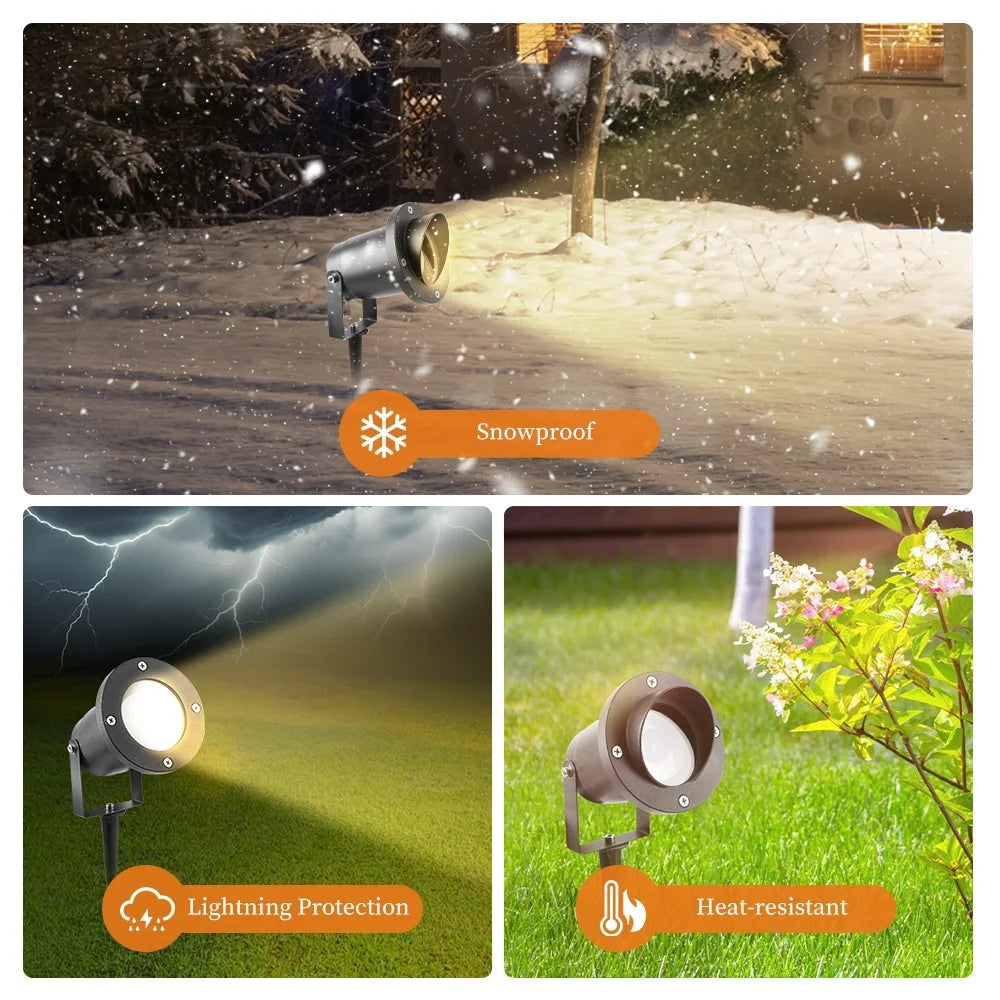 Outdoor Lawn Light IP65 Waterproof GU10 Replaceable Bulb Spot Light