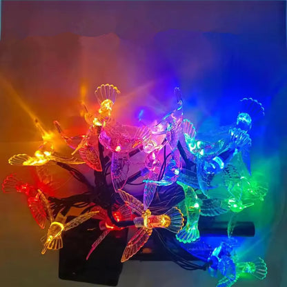 20/30/50 Leds Solar String Light Hummingbird RGB Lights