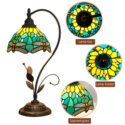 Elegant Table Lamp Stained Glass Desk Reading Light