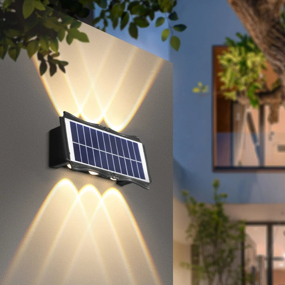 Solar Wall Light Led Courtyard Street Exterior Garden Wall Lighting