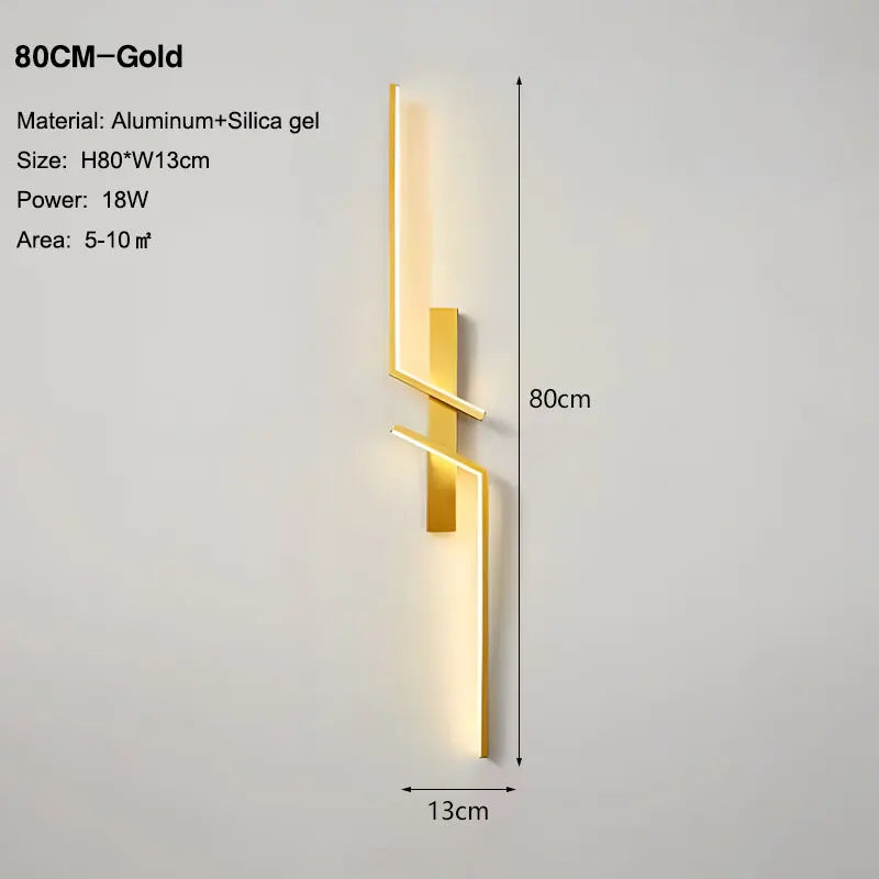 Long Strip LED Wall Lamps for Bedroom Living Room Indoor