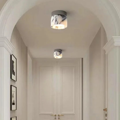 Nordic Lamp Marble Cylinder Natural Stone LED Ceiling Lamp