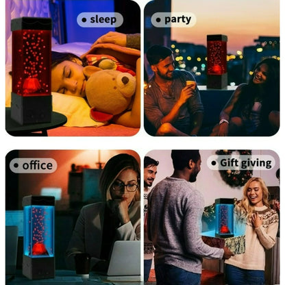 LED Lava Volcano Lamp with Remote Control RGB Light