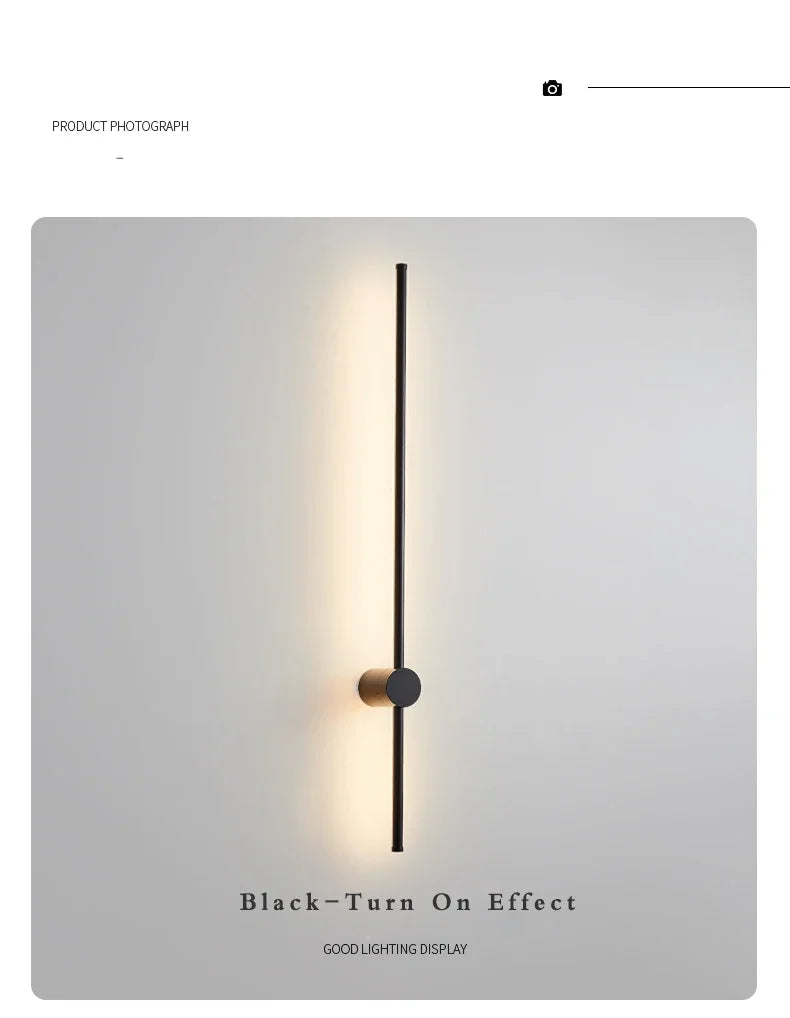 Nordic Art Design Minimalist Long Line Wall Lamps Modern