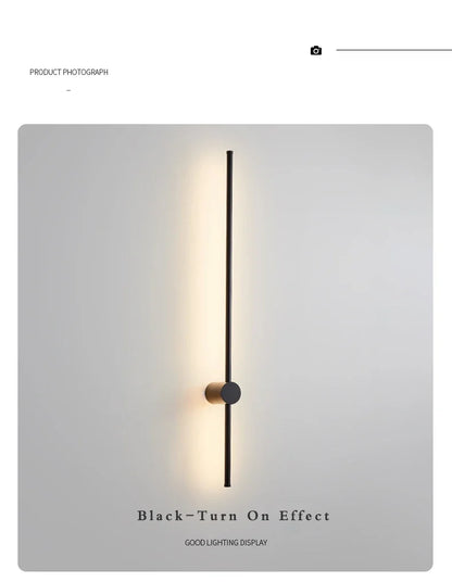 Nordic Art Design Minimalist Long Line Wall Lamps Modern