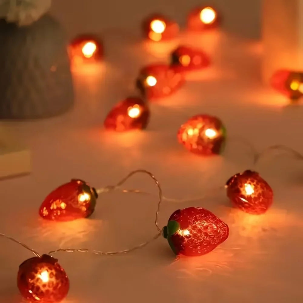 Strawberry LED String Lights 1.5M 10LED Battery Operated
