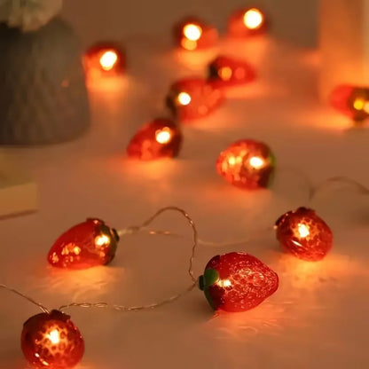 Strawberry LED String Lights 1.5M 10LED Battery Operated