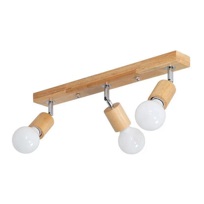 Wooden Spotlights Surface Mounted Household LED Rotating