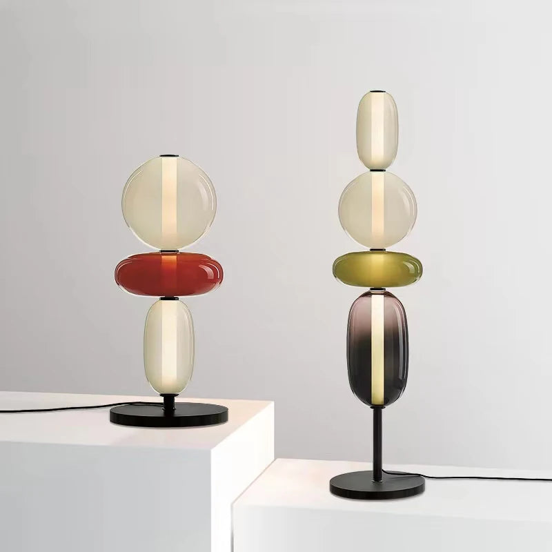 Italian Creative Colored Glass Designer LED Floor Light