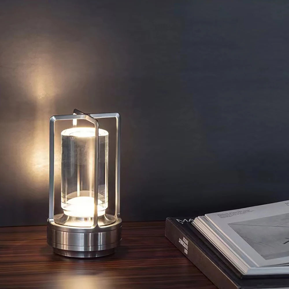 Table lamp LED crystal desk lamp Plastic touch night light