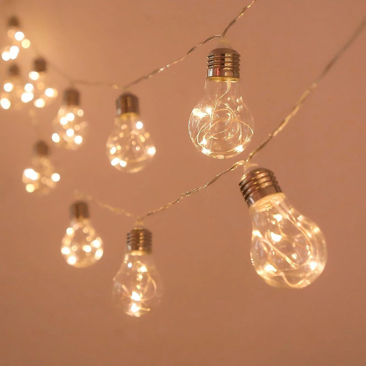 Solar Powered LED Copper Wire Hanging Lights