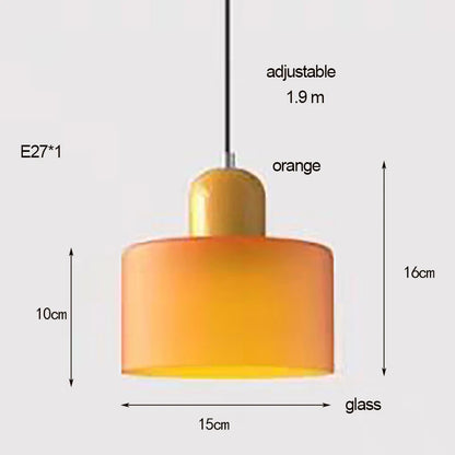 Nordic Modern Glass Bedroom Bedside Long Line Small Chandelier