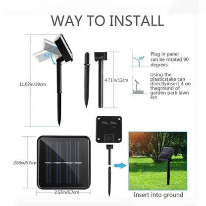 1Pack Outdoor Solar String Lights LED IP65 Waterproof Retro Vintage Bulb