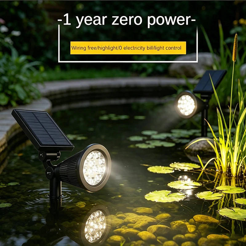 Solar Spot Light Outdoor Lawn Lamp Waterproof Spotlights