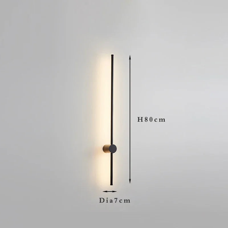 Nordic Art Design Minimalist Long Line Wall Lamps Modern