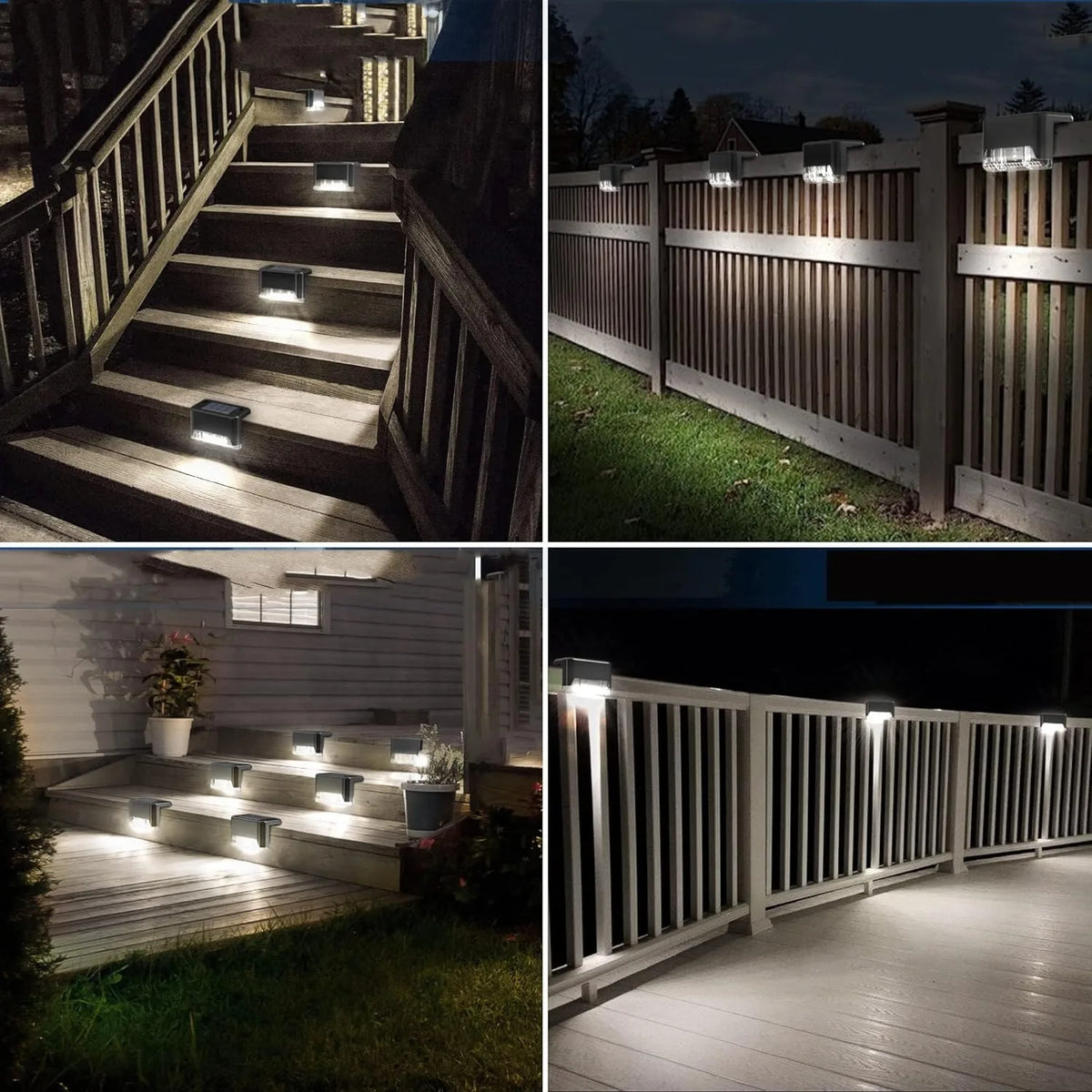 LED Solar Step Lamp Path Stair Outdoor Garden Lights