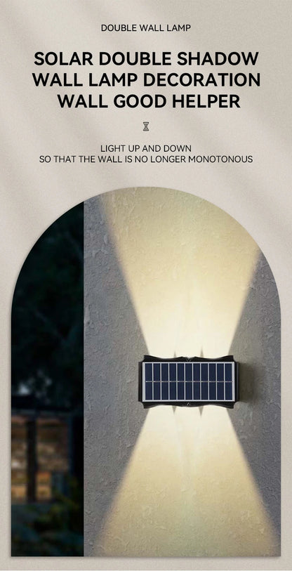Solar Wall Light Led Courtyard Street Exterior Garden Wall Lighting