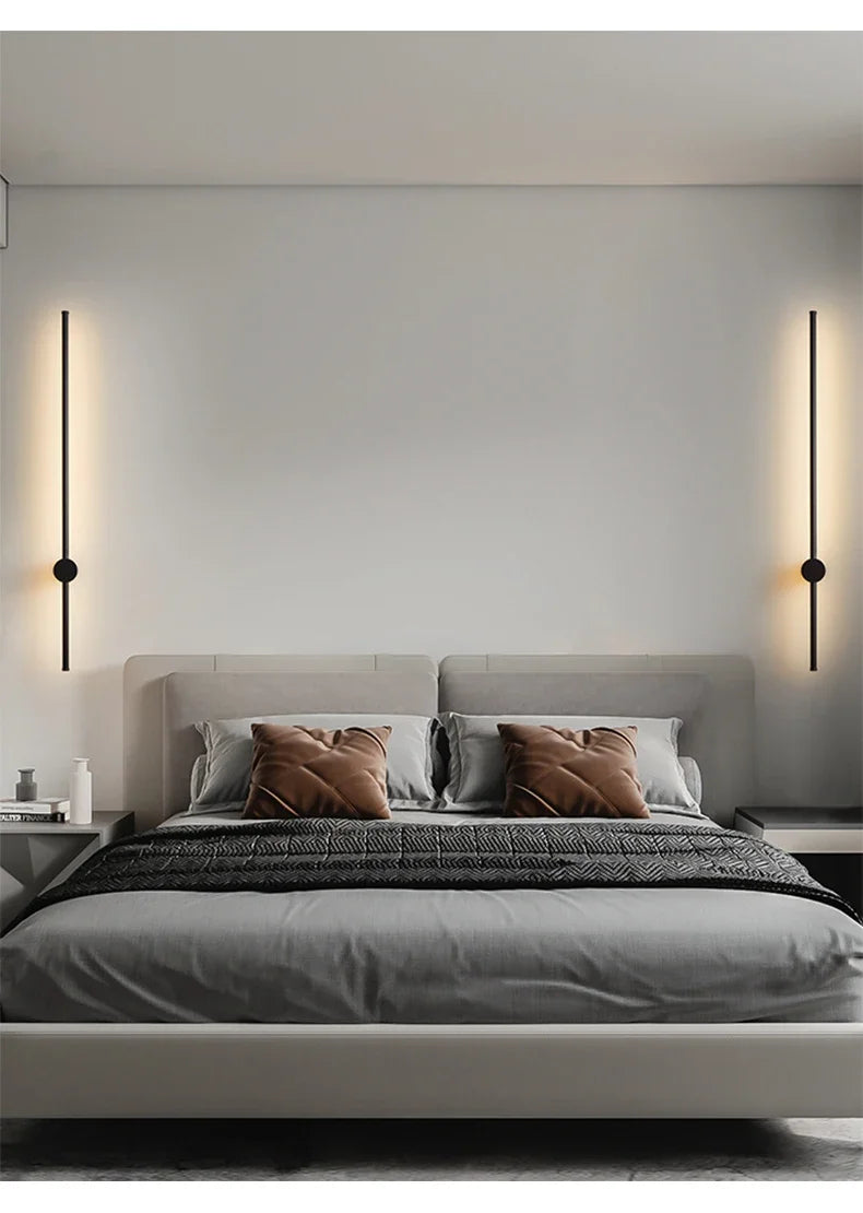 Nordic Art Design Minimalist Long Line Wall Lamps Modern
