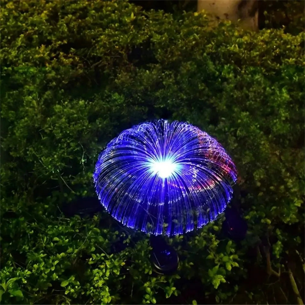 Solar 7-Color Changing Fiber Optic Christmas Tree Stake Lights