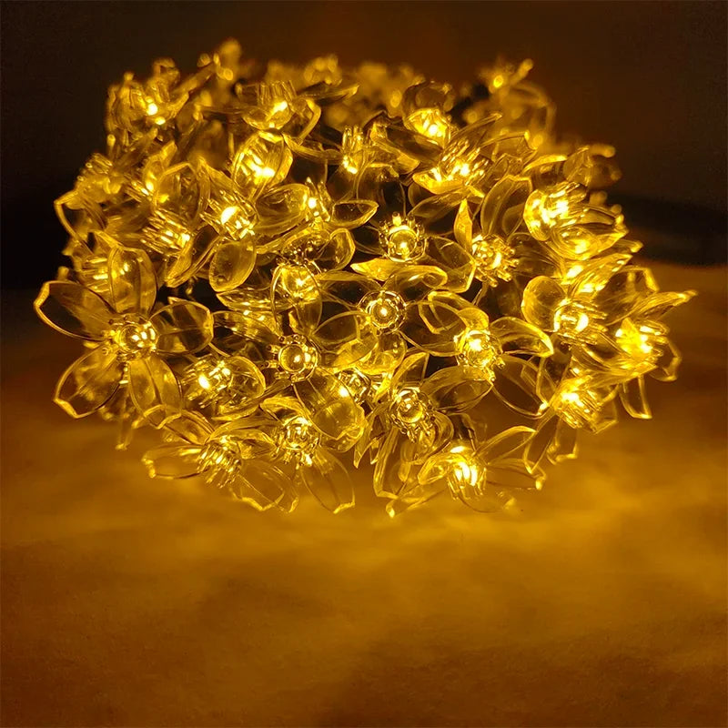 Solar Cherry Blossom Garden Blossom Lights Garlands