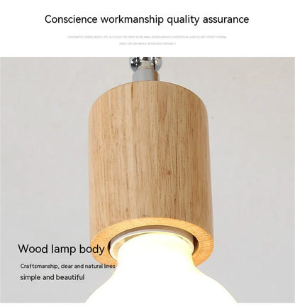 Wooden Spotlights Surface Mounted Household LED Rotating