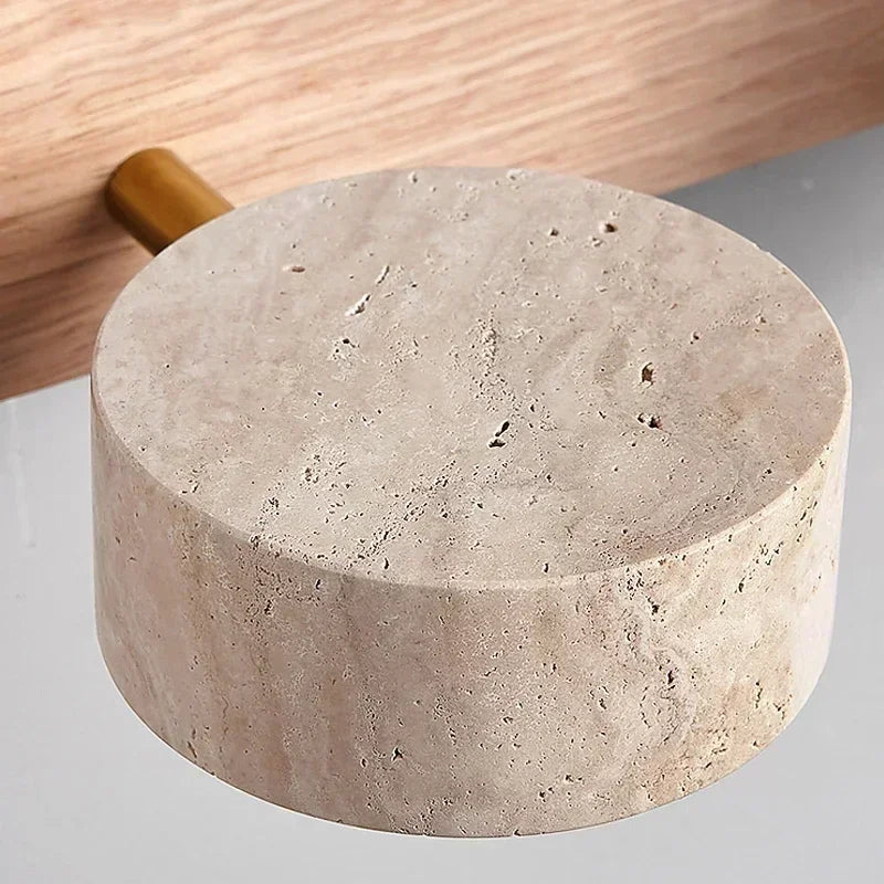 Travertine Duo Wall Light Wabi Sabi Creative Round LED