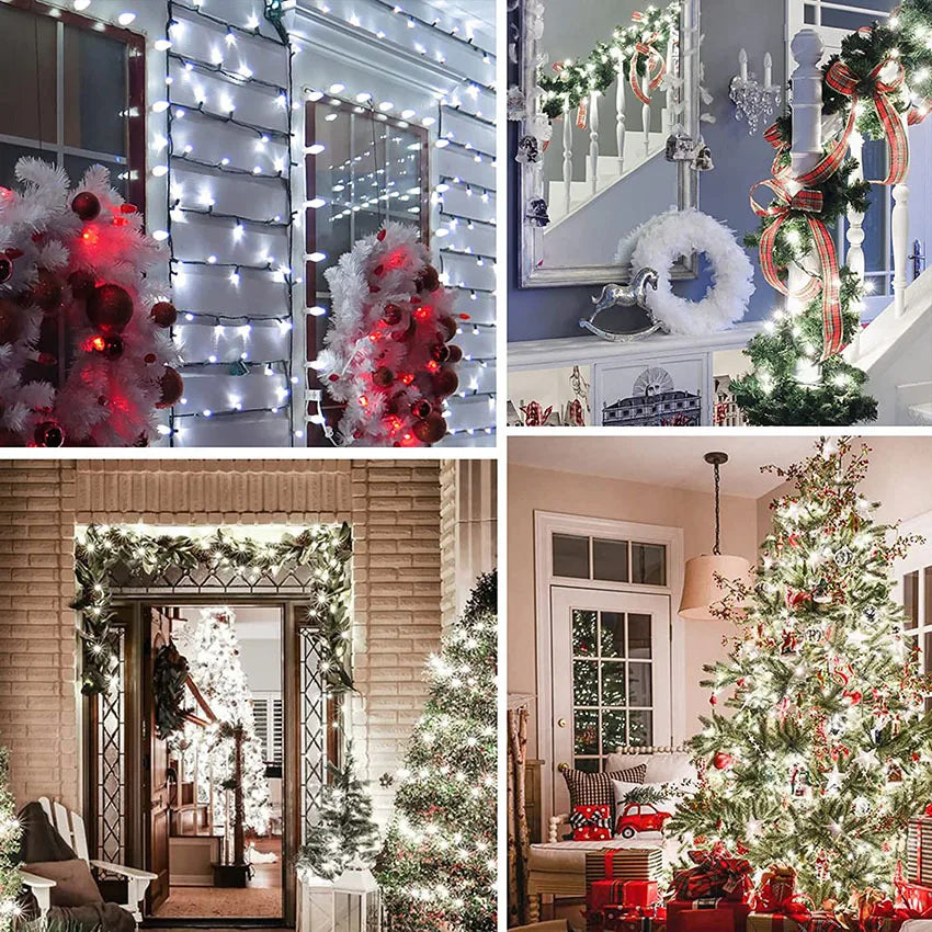Solar LED String Lights Outdoor Garden Fairy Lights 8 Modes