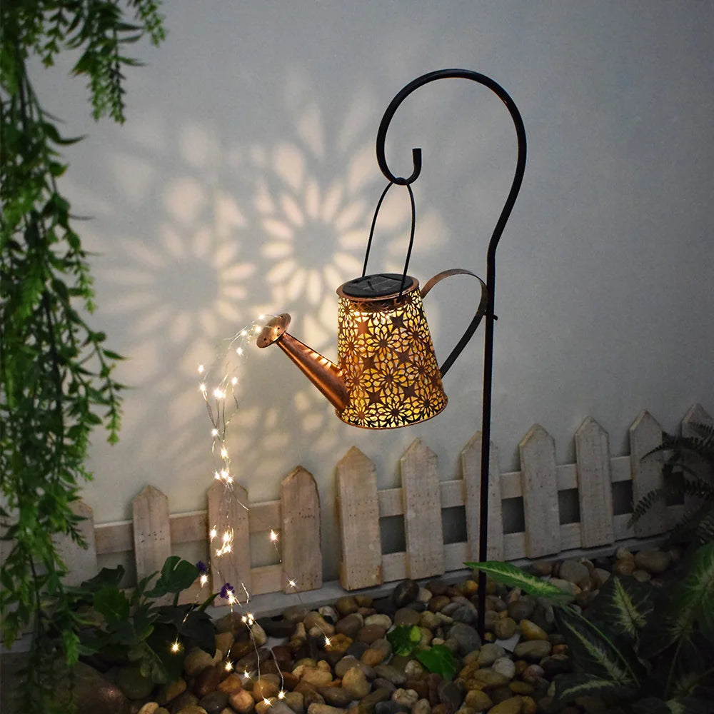 Solar Watering Can Light Outdoor Garden Decoration
