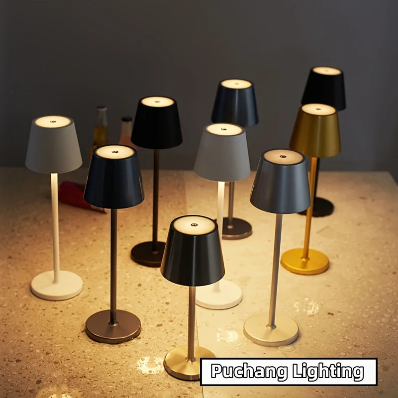 LED Table Lamp Rechargeable Touch 3 Colors Desk Lamp
