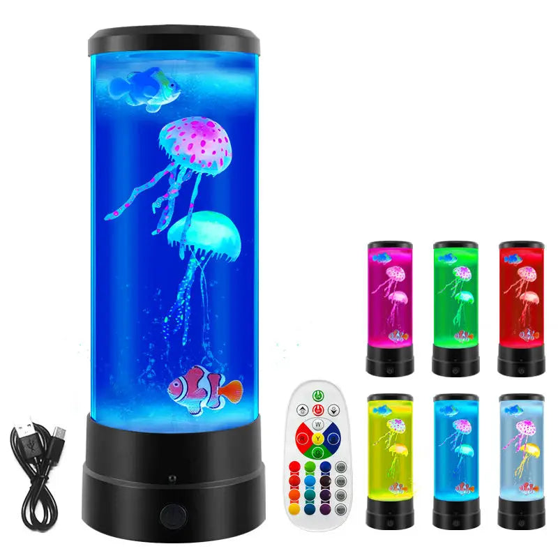 Jellyfish Lamp with 16 Color and Remote Control