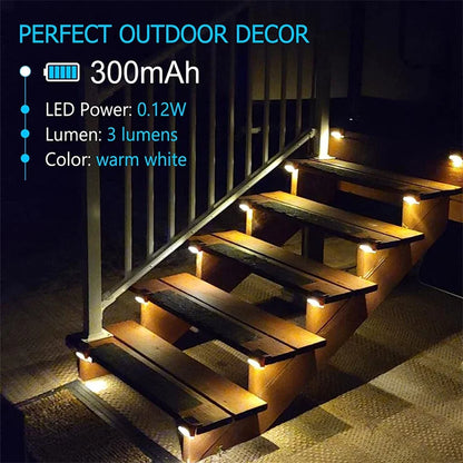 Solar Deck Lights LED Waterproof Outdoor Solar LED Step Lights