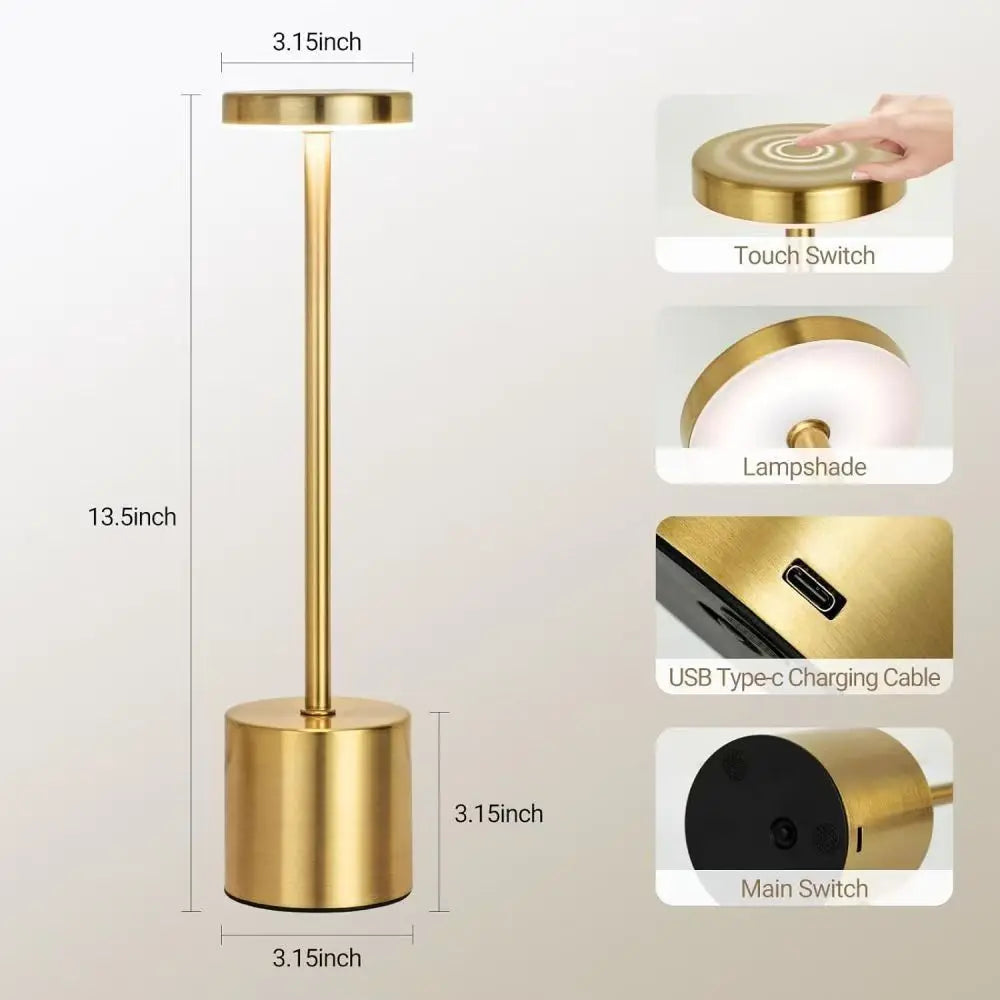 LED Classic Table Lamp USB Rechargeable Night Light