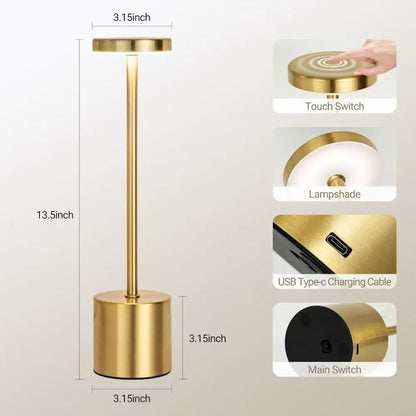 LED Classic Table Lamp USB Rechargeable Night Light