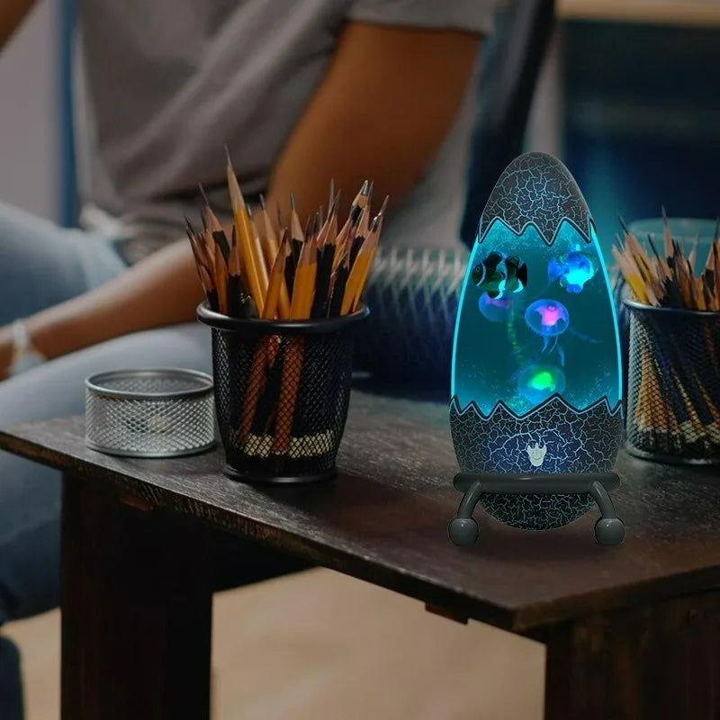 LED Lava Volcano Lamp with Remote Control RGB Light