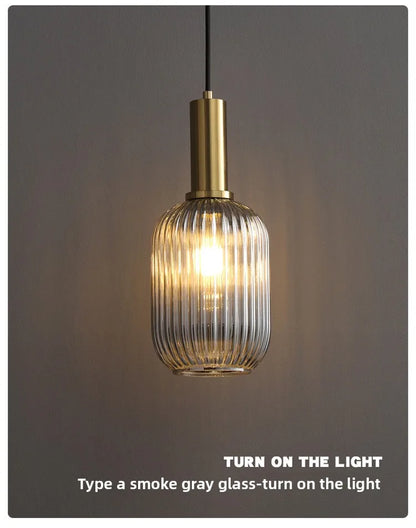 Simple Retro Single Head Ceiling Chandelier Creative  Light