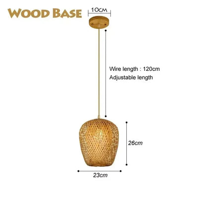 Newest Bamboo Pendant Lamp Ceiling Lights Rattan Wicker