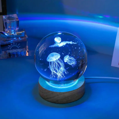 Deep-Sea Jellyfish Crystal Ball Night Light