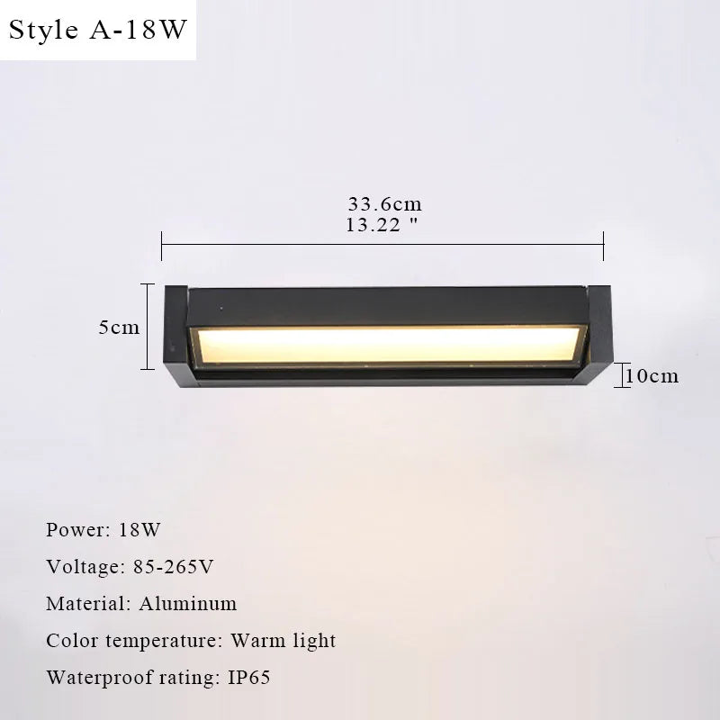 Outdoor Wall Light LED 350Adjustable Angle Waterproof Wall Lamp