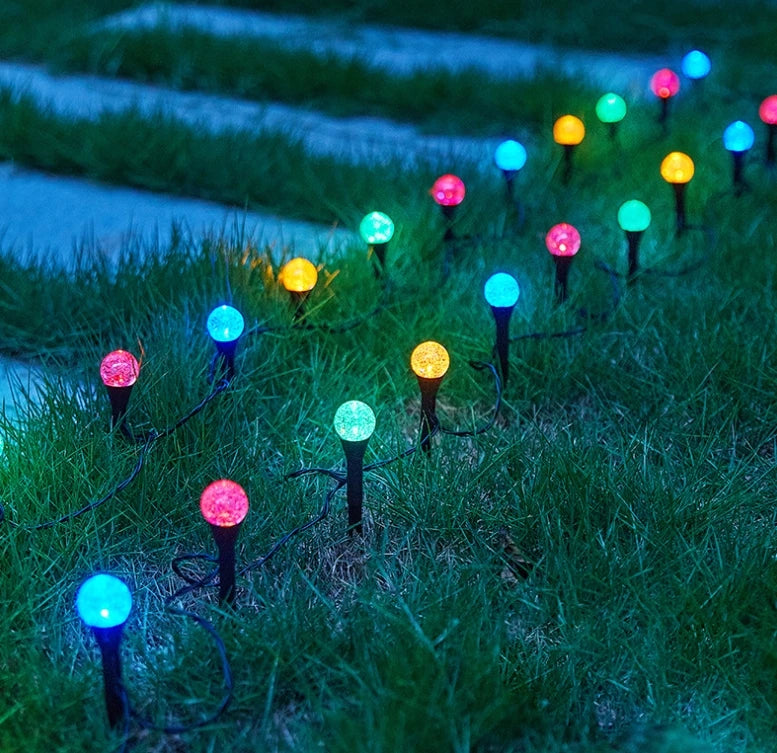 Leds Solar Garden Crystal Lights, Outdoor Lawn Lights
