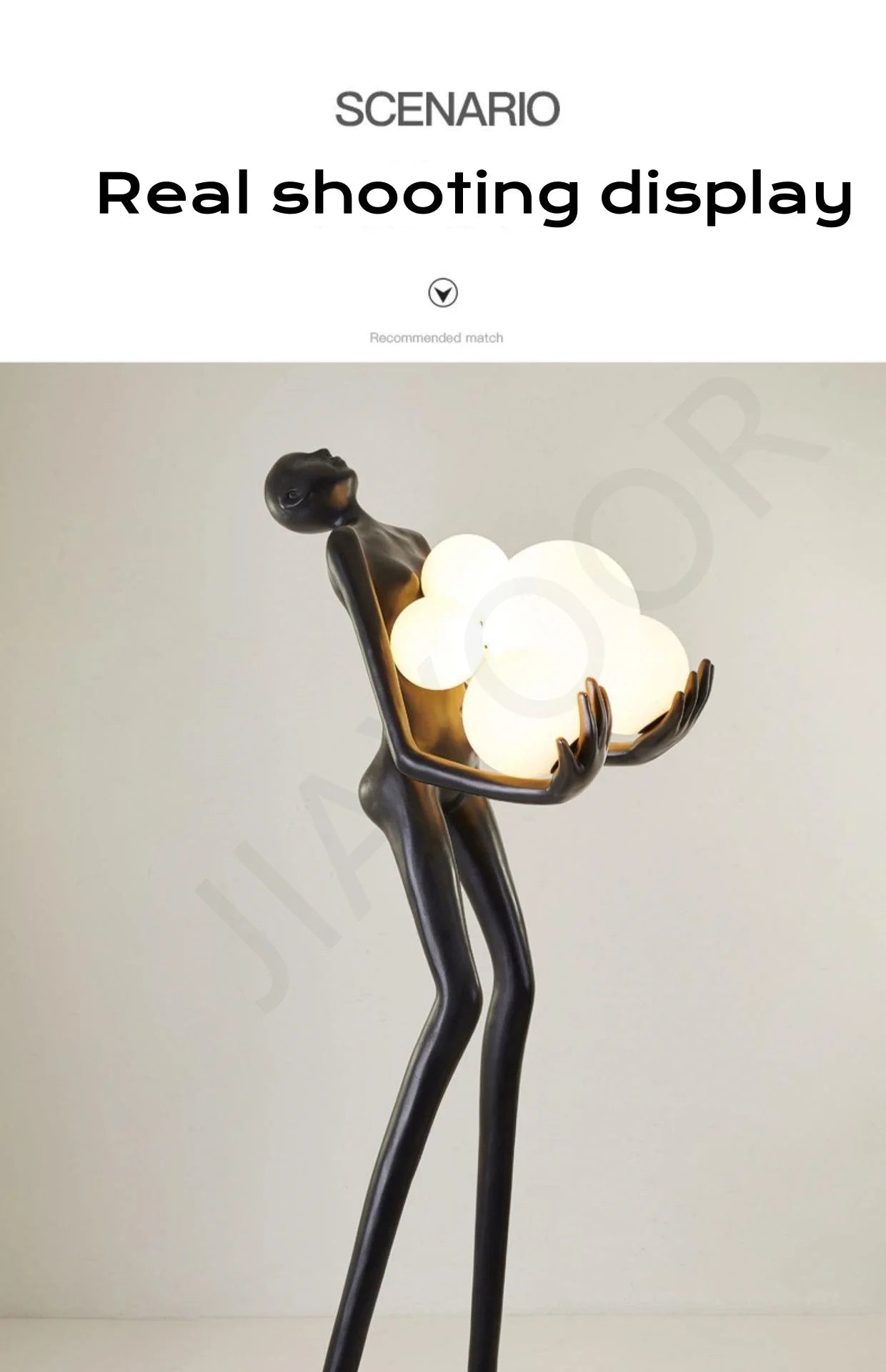 Nordic Humanoid Floor Lamp Sculpture Design Exhibition Lamp