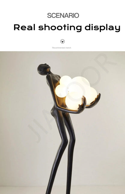 Nordic Humanoid Floor Lamp Sculpture Design Exhibition Lamp