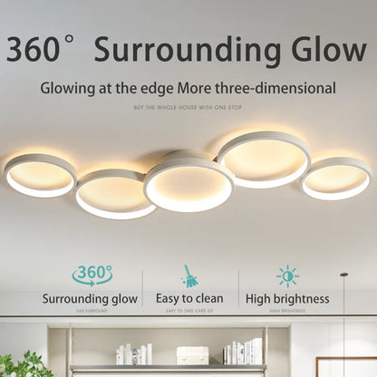 LED Ceiling Light 110v 220v 3 Colors Dimming Modern Lamp