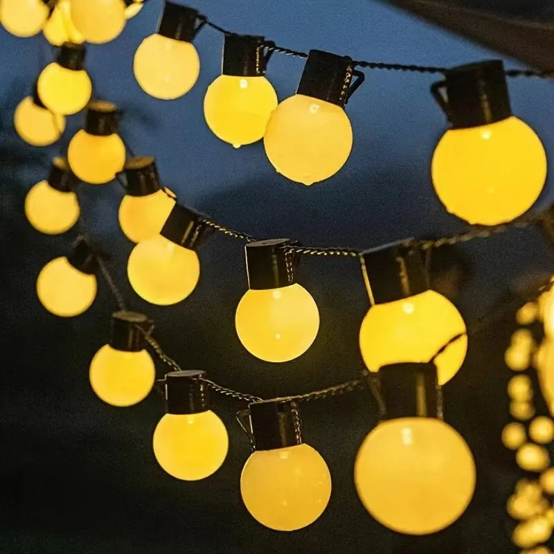 1PC LED Solar Light String Outdoor White Balls Decoration Lights