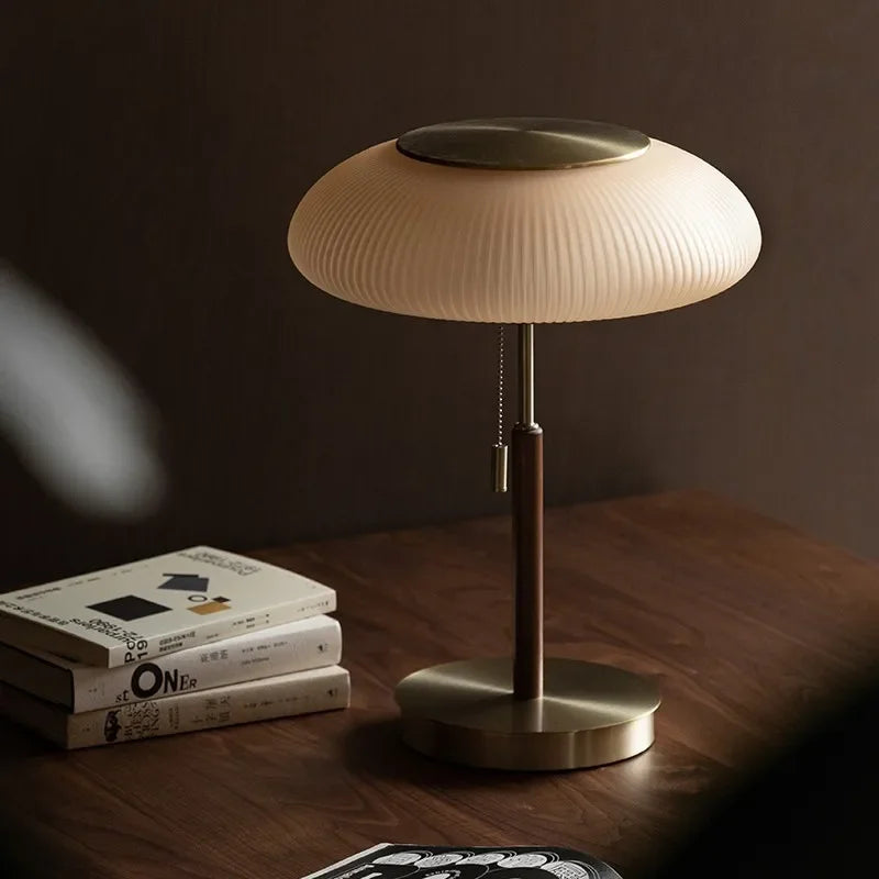 Nordic Vintage Table Lamp Solid Wood Reading Lamp