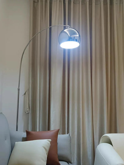Style Silver Adjustable Floor Lamp Sofa Side Standing Light
