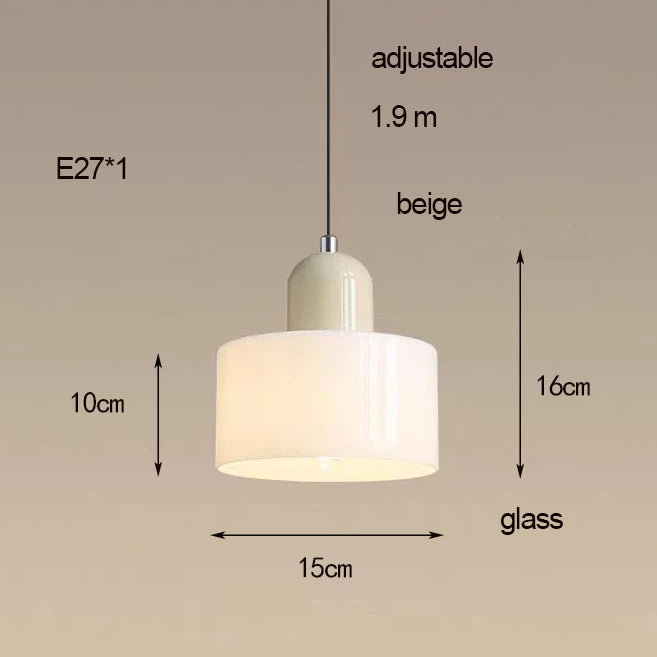 Nordic Modern Glass Bedroom Bedside Long Line Small Chandelier
