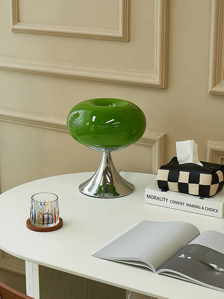 Bauhaus Cream Wind Table Lamp Modern LED Green Apple